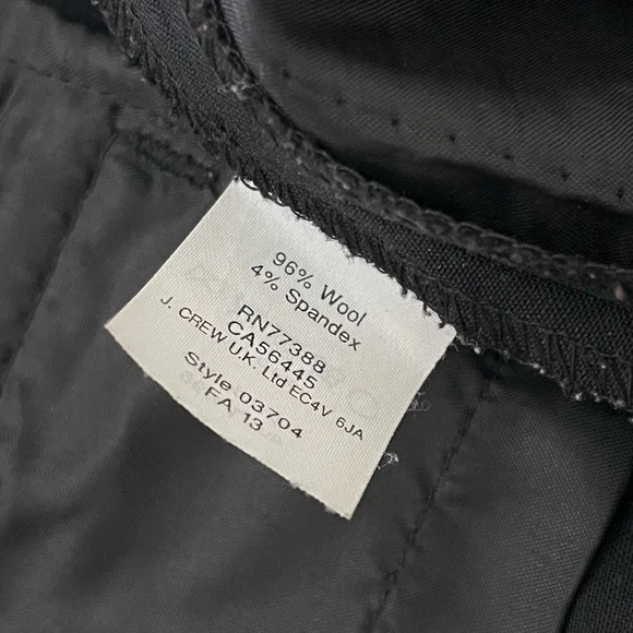 J. Crew Flat-Front Straight Leg Tollegno1900 Italian Fine Wool Fabric Trousers 8 - Picture 4 of 6